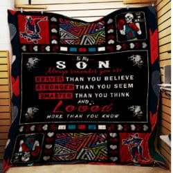 To My Son - You Are Braver Than You Believe Quilt Geembi™
