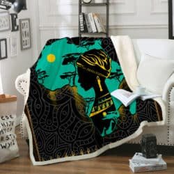 Black Girl Map - Blanket R167 Geembi™