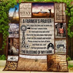 Farmhouse Quilt A Farmer's Prayer Quilt Blanket PS146 Geembi™