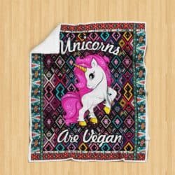 Unicorns Are Vegan Blanket HD63 Geembi™