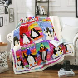 Color Penguin Sofa Throw Blanket Geembi™