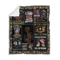 I Am A Proud U.S. Veteran Blanket TH465 Geembi™