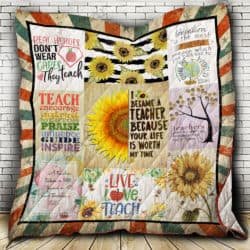 Your Life Is Worth My Time Teacher Quilt P446 Geembi™