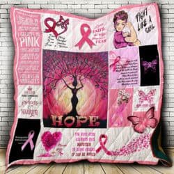 Cancer Awareness Quilt Geembi™ Let Your Faith Bigger Than Your Fear Quilt