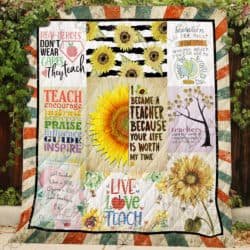 Your Life Is Worth My Time Teacher Quilt P446 Geembi™