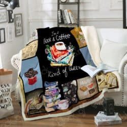 Book And Coffee - Kind Of Queen Sofa Throw Blanket P404b Geembi™