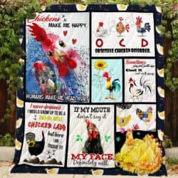 Chickens Make Me Happy Quilt P452 Geembi™