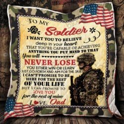 My Soldier, I Love You From Dad Quilt P436sd2 Geembi™