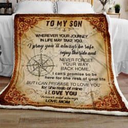 To My Son - Never Forget Your Way Back Home Sofa Throw Blanket SS222 Geembi™