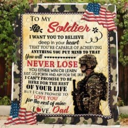 My Soldier, I Love You From Dad Quilt P436sd2 Geembi™
