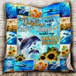 Dolphins Make Me Happy Quilt P218b Geembi™
