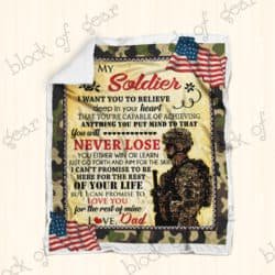 My Soldier, I Love You From Dad Sofa Throw Blanket P436sd2 Geembi™