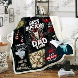 Best Buckin Dad Ever Deer Hunting Sofa Throw Blanket Geembi™