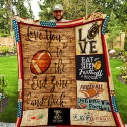 I Love You To The End Zone And Back Quilt SS166 Geembi™