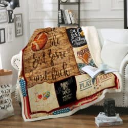 I Love You To The End Zone And Back Sofa Throw Blanket SS166 Geembi™