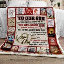 Baseball Son, Love, Dad And Mom Sofa Throw Blanket P476dm Geembi™