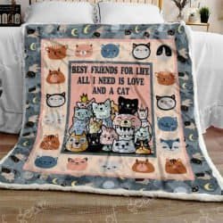 All I Need Is Love and A Cat Sofa Throw Blanket N15 Geembi™