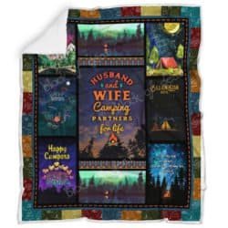Husband and Wife, Camping Partners For Life Blanket TH677 Geembi™