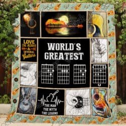 World's Greatest Dad Guitar Quilt P525 Geembi™
