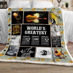 World's Greatest Dad Guitar Sofa Throw Blanket P525 Geembi™