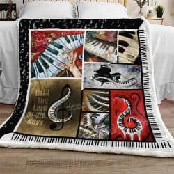 I Love Music Sofa Throw Blanket TH756 Geembi™