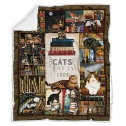 Books And Cats Sofa Throw Blanket TH765 Geembi™