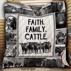 Faith. Family. Cattle Quilt DK426 Geembi™