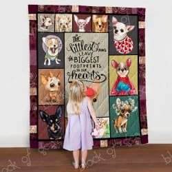 Chihuahua The Biggest Footprints In Our Hearts Quilt DH489 Geembi™