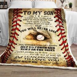 To My Son, Baseball Sofa Throw Blanket Geembi™