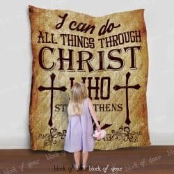 I Can Do All Things Through Christ Who Strengthens Me Quilt DK512 Geembi™