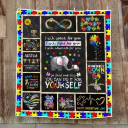 I Will Speak For You. I Will For You. Autism Awareness Quilt Geembi™