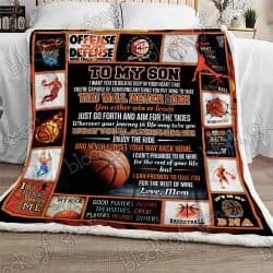 Basketball Son, Love, Mom Sofa Throw Blanket Geembi™