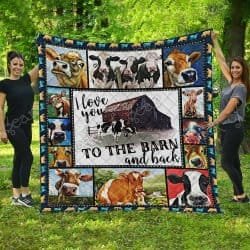I Love You To The Barn And Back, Cow Quilt THL924 Geembi™