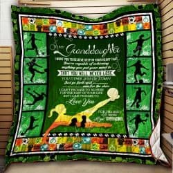 To My Granddaughter, Soccer Quilt-1 Geembi™