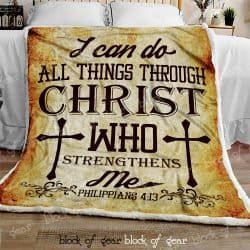 I Can Do All Things Through Christ Who Strengthens Me Sofa Throw Blanket  DK512 Geembi™