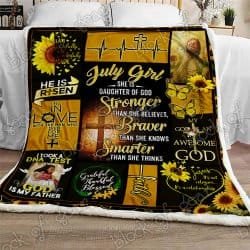 July Girl Daughter Of God Sofa Throw Blanket Geembi™