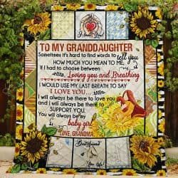 To My Grannddaughter, Loving You Quilt Geembi™