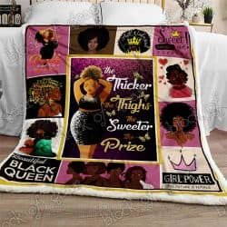 The Thicker The Thighs The Sweeter The Prize Sofa Throw Blanket NP148 Geembi™