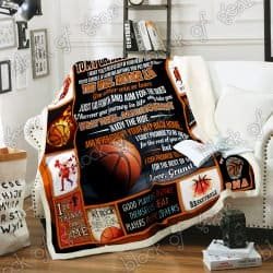 Basketball Granddaughter, Love, Grandma Sofa Throw Blanket Geembi™