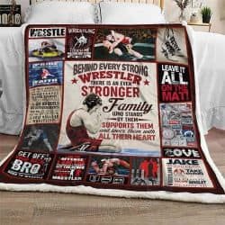 Behind Every Strong Wrestler. There Is An Even Stronger Family Sofa Throw Blanket Geembi™