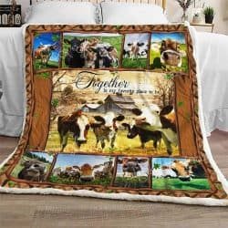 Together Is My Favorite Place To Be - Cow Sofa Throw Blanket Geembi™