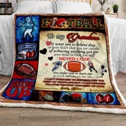To My Grandson, Keep Plays Football Sofa Throw Blanket TT169m Geembi™