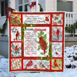 Cardinals. In Memory Of A Beloved Husband Quilt Blanket THH947Q Geembi™