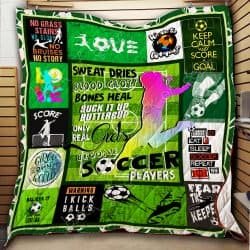 Only Real Girls Become Soccer Players Quilt Geembi™
