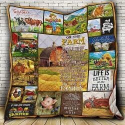 On The Farm, We Are A Family Quilt Geembi™