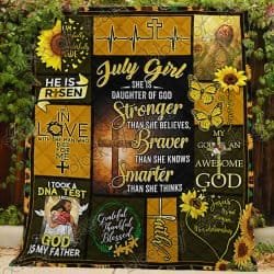 July Girl Daughter Of God Quilt Geembi™