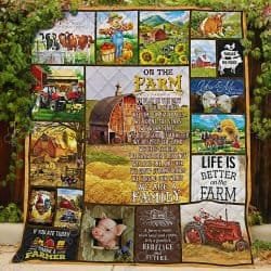 On The Farm, We Are A Family Quilt Geembi™