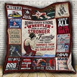 Behind Every Strong Wrestler. There Is An Even Stronger Family Quilt Geembi™