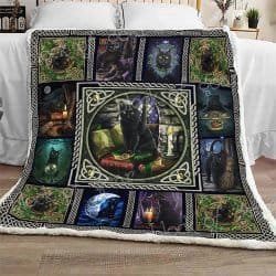 Wiccan Black Cat Sofa Throw Blanket Geembi™