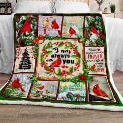 I Am Always With You Cardinal Christmas Sofa Throw Blanket Geembi™
